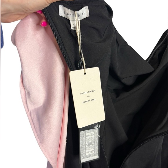 NWT Gianni Bini x Nastia Liukin Audrey Cotton Sateen Off-The-Shoulder Midi Dress - Picture 8 of 10